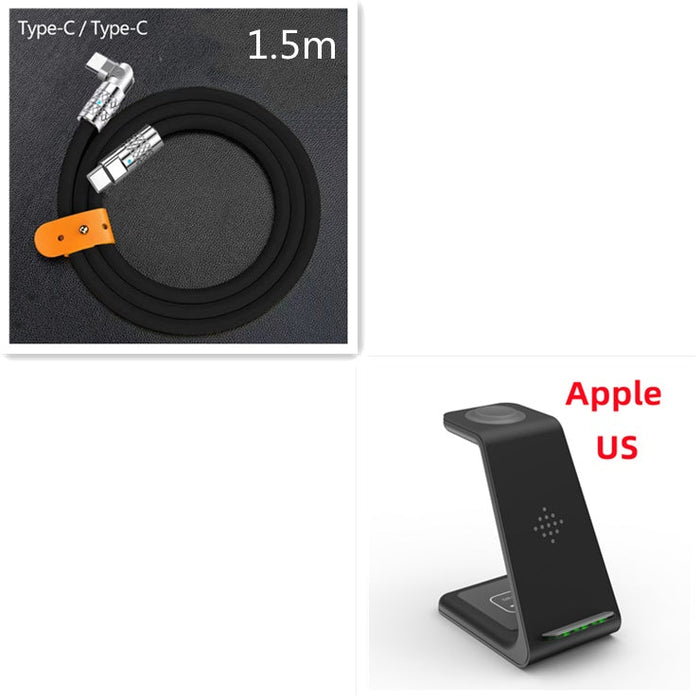 Black Set3 / Apple US plug