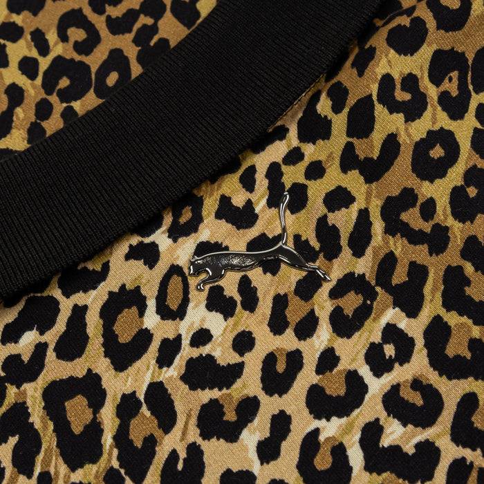 A$AP Rocky x Puma Leopard Baby Tee Womens Short Sleeve Shirt (Warm Beige/AOP)