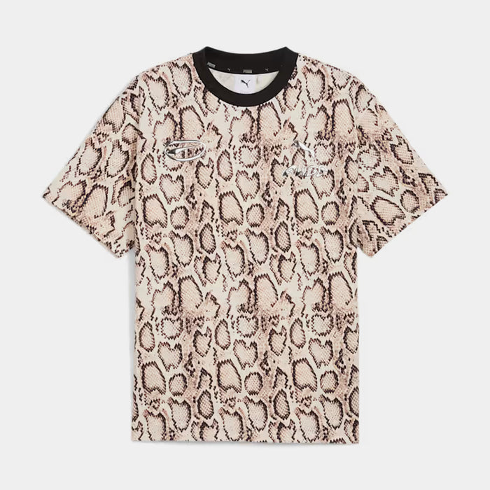 A$AP Rocky x Puma Snakeskin Mens Short Sleeve Shirt (Frosted Ivory/AOP)