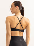 Activate Scoop Neck Sports Bra - Black Clothing Ryderwear