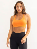 Activate Scoop Neck Sports Bra - Tangerine Clothing Ryderwear