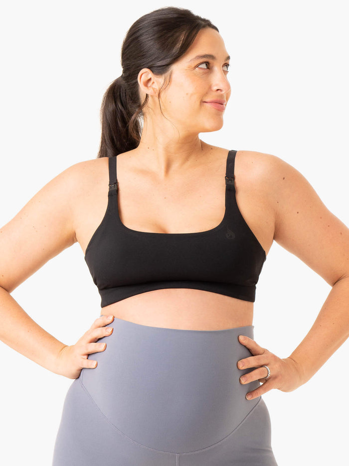 Active Bump Sports Bra - Black Clothing Ryderwear