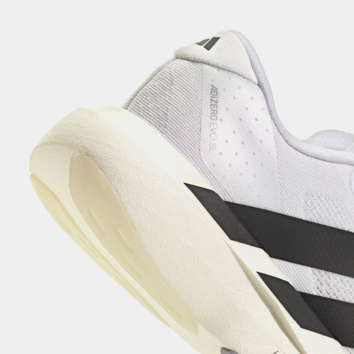 Adizero Evo SL Grade School Running Shoes (Cloud White/Cloud Black/Cloud White)