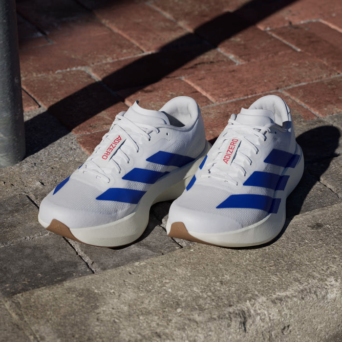 Adizero Evo SL Mens Running Shoes (White/Blue)