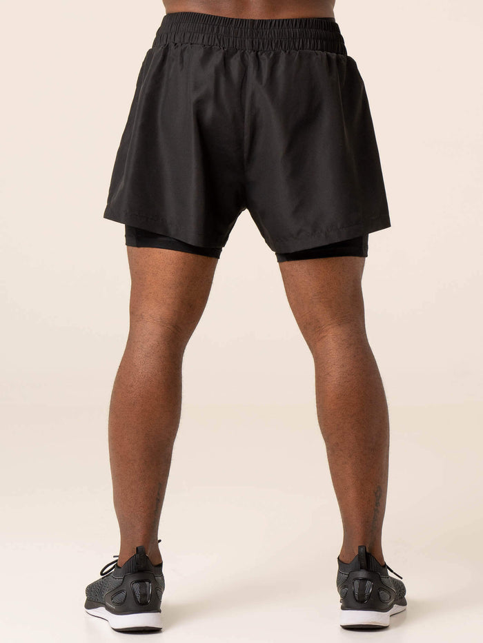 Advance 2 In 1 Training Short - Black Clothing Ryderwear