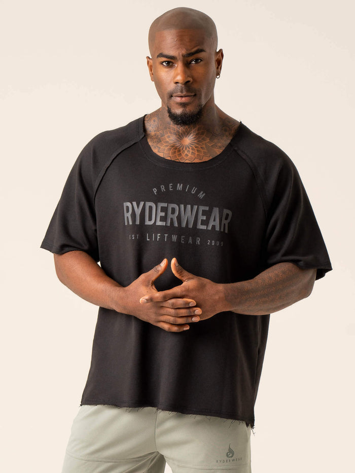 Advance Fleece Rag Top - Black Clothing Ryderwear