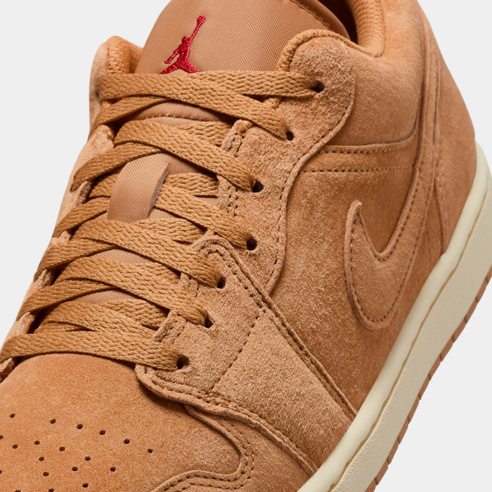 Air Jordan 1 Low Flax Mens Lifestyle Shoes (Flax/Flax/Varsity Red/Muslin)
