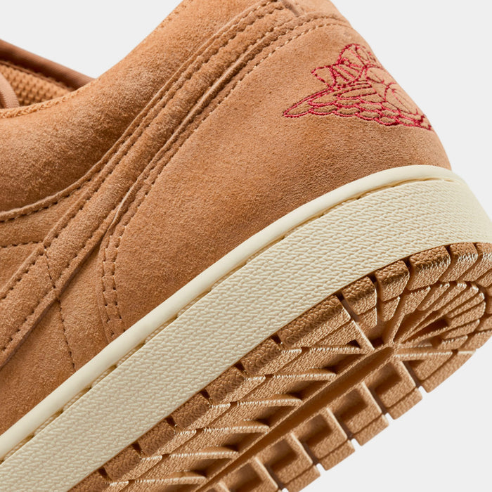 Air Jordan 1 Low Flax Mens Lifestyle Shoes (Flax/Flax/Varsity Red/Muslin)