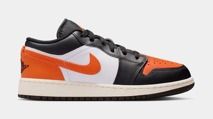 Air Jordan 1 Low Grade School Lifestyle Shoes (Black/White/Sail/Starfish)