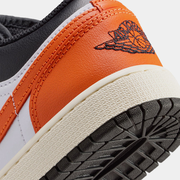 Air Jordan 1 Low Grade School Lifestyle Shoes (Black/White/Sail/Starfish)