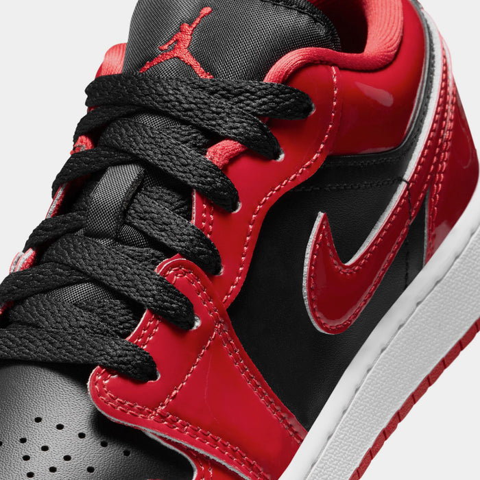 Air Jordan 1 Low SE Grade School Lifestyle Shoes (Black/White/Varsity Red)