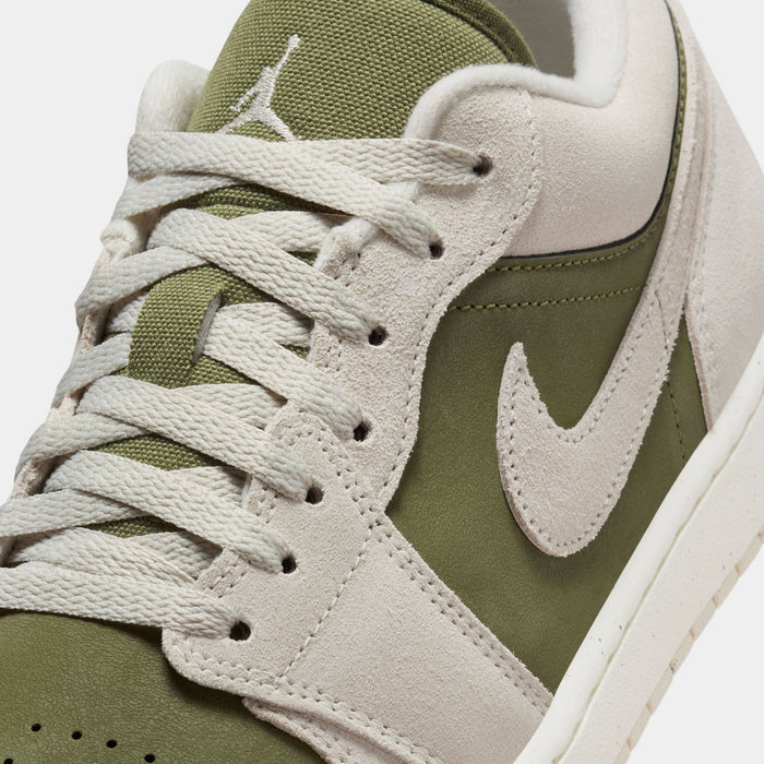Air Jordan 1 Low SE Mens Lifestyle Shoes (Medium Olive/Sail/Light Orewood Brown)