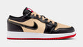 Air Jordan 1 Low SE Pizza Grade School Lifestyle Shoes (Sesame/Fire Red/White/Black)