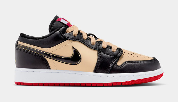Air Jordan 1 Low SE Pizza Grade School Lifestyle Shoes (Sesame/Fire Red/White/Black)
