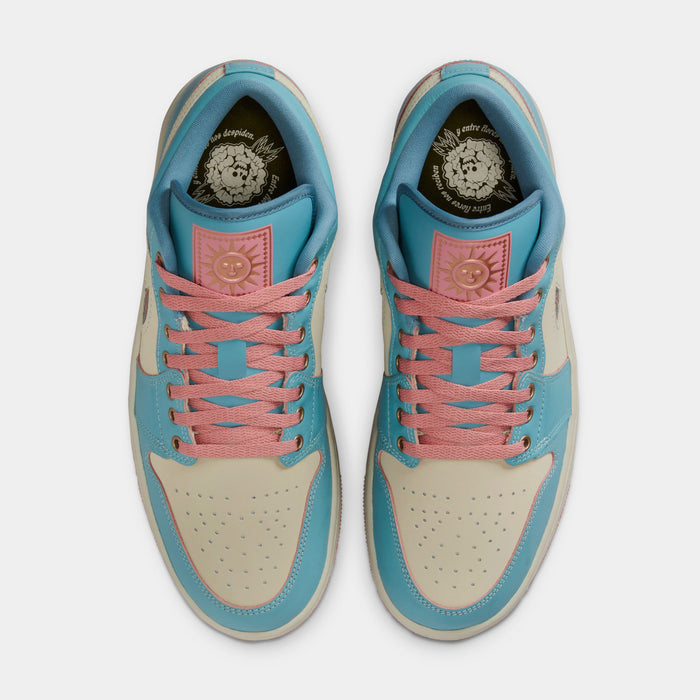 Air Jordan 1 Low SE Somos Eternos Mens Lifestyle Shoes (Denim Turquoise/Smokey Blue/Red Stardust)