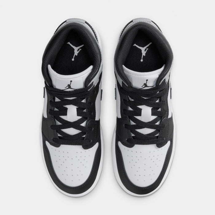 Air Jordan 1 Mid Grade School Lifestyle Shoes (White/Black/Rust/Pin)