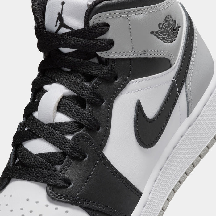 Air Jordan 1 Mid Grade School Lifestyle Shoes (White/Black/Rust/Pin)