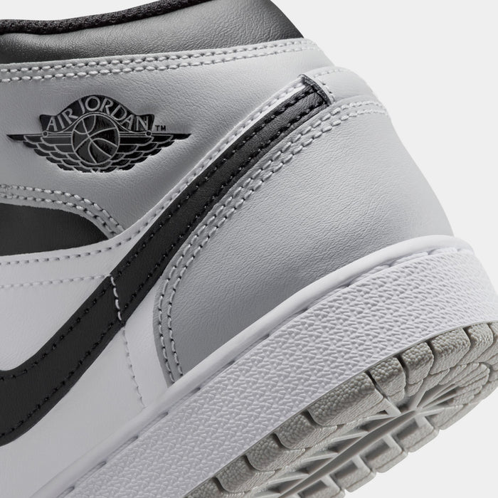 Air Jordan 1 Mid Grade School Lifestyle Shoes (White/Black/Rust/Pin)