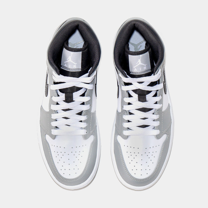 Air Jordan 1 Mid Mens Lifestyle Shoes (Light Smoke Grey/White/Anthracite)