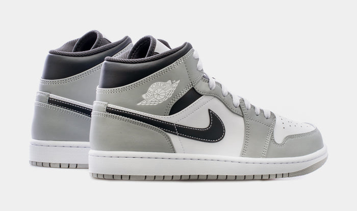 Air Jordan 1 Mid Mens Lifestyle Shoes (Light Smoke Grey/White/Anthracite)