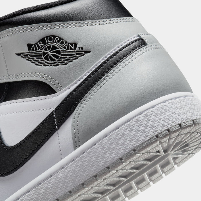 Air Jordan 1 Mid Mens Lifestyle Shoes (White/Light Smoke Grey/Black)