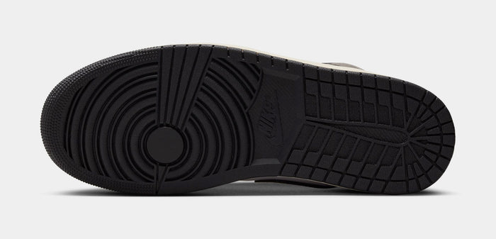Air Jordan 1 Mid SE Cave Stone Mens Lifestyle Shoes (White/Cave Stone/Dark Sulfur/Oil Grey)