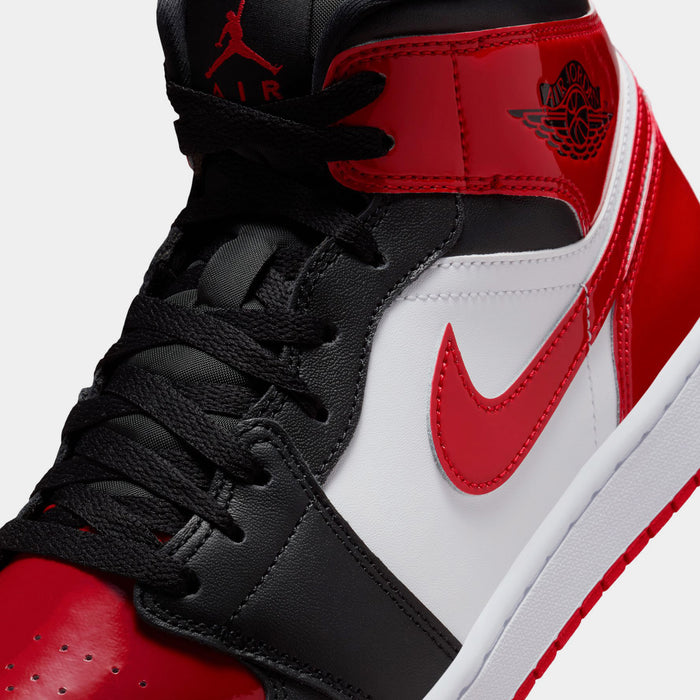 Air Jordan 1 Mid SE Mens Basketball Shoes (Black/White/Varsity Red)