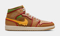 Air Jordan 1 Mid SE Mens Basketball Shoes (Flax/University Gold/Sesame/ Coconut Milk)