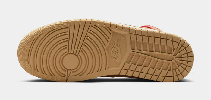 Air Jordan 1 Mid SE Mens Basketball Shoes (Flax/University Gold/Sesame/ Coconut Milk)