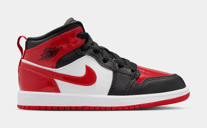 Air Jordan 1 Mid SE Preschool Lifestyle Shoes (Black/White/Varsity Red)