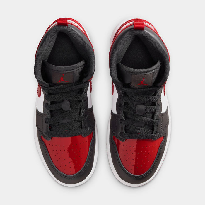Air Jordan 1 Mid SE Preschool Lifestyle Shoes (Black/White/Varsity Red)