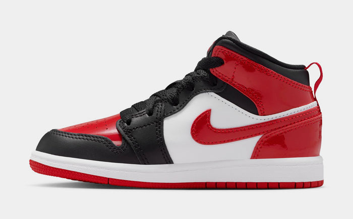 Air Jordan 1 Mid SE Preschool Lifestyle Shoes (Black/White/Varsity Red)