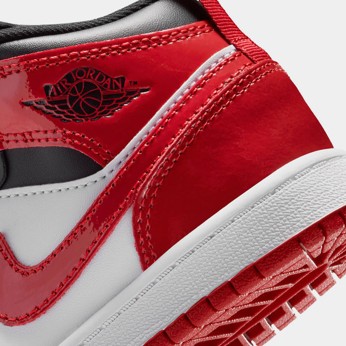 Air Jordan 1 Mid SE Preschool Lifestyle Shoes (Black/White/Varsity Red)