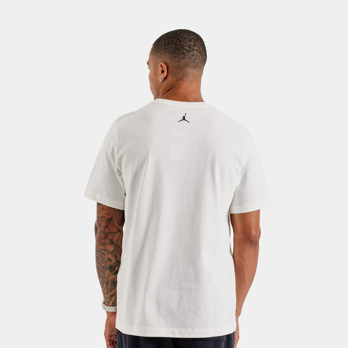 Air Jordan 23 Graphic Mens Short Sleeve Shirt (Beige/Red)