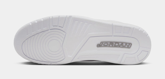 Air Jordan 3 Retro White And Silver Mens Lifestyle Shoes (White/Metallic Silver) Free Shipping