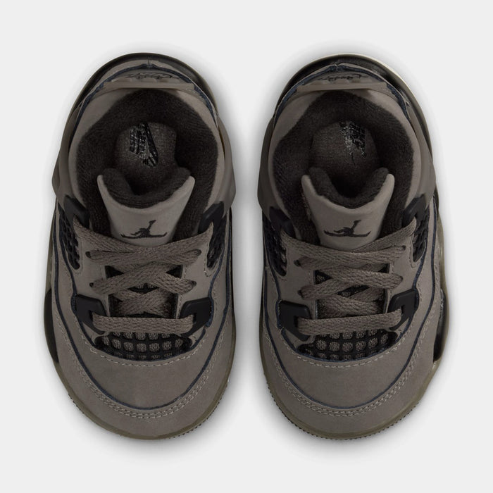 Air Jordan 4 Retro Cave Stone And Black Infant Toddler Lifestyle Shoes (Cave Stone/Black/Phantom)