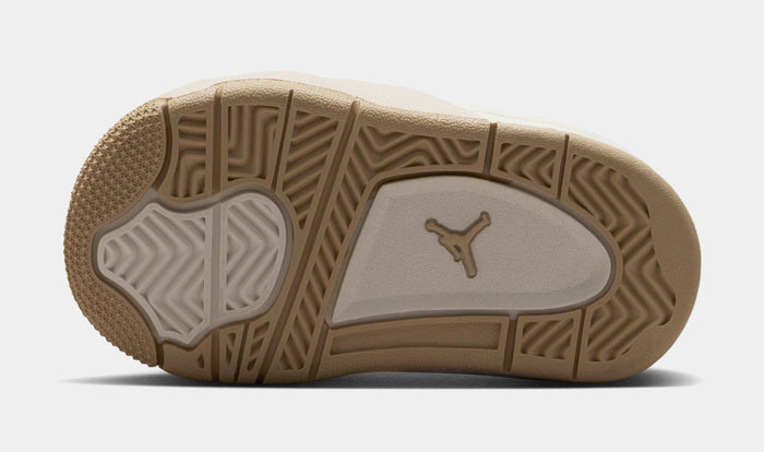 Air Jordan 4 Retro Cozy Girl Infant Toddler Lifestyle Shoes (Hemp/Light Orewood Brown)