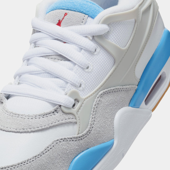 Air Jordan 4 RM Grade School Basketball Shoes (White/Neutral Grey/White)