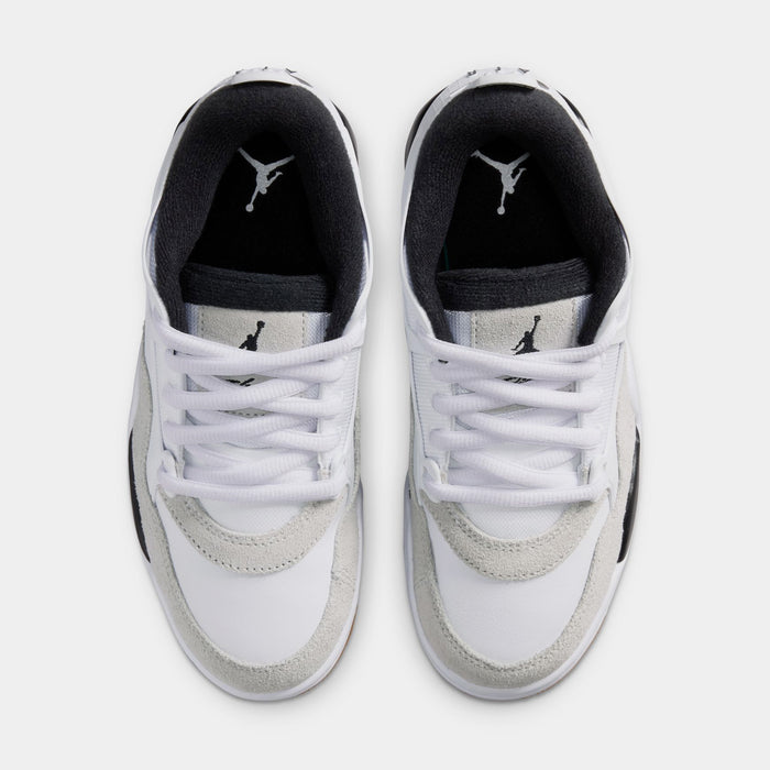 Air Jordan 4 RM Grade School Lifestyle Shoes (White/Black/Gum)