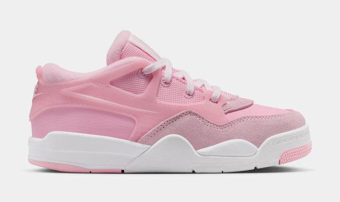 Air Jordan 4 RM Preschool Lifestyle Shoes (Medium Soft Pink/Pearl Pink/White)