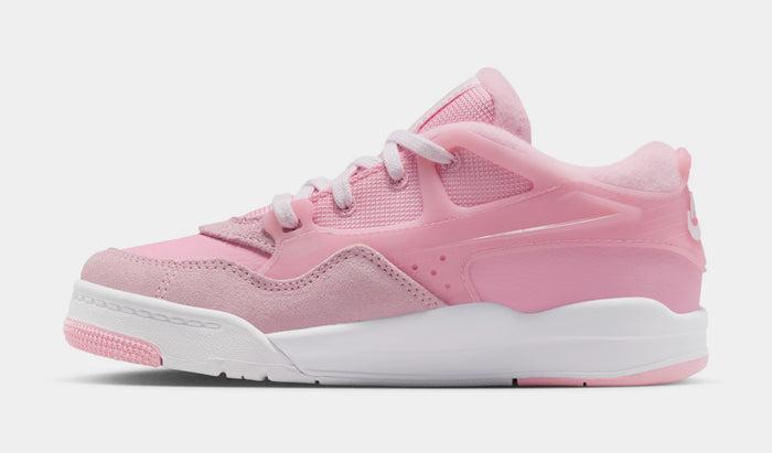 Air Jordan 4 RM Preschool Lifestyle Shoes (Medium Soft Pink/Pearl Pink/White)