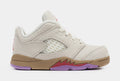 Air Jordan 5 Retro Low Infant Toddler Lifestyle Shoes (Pale Ivory/Fusion Red/Desert)