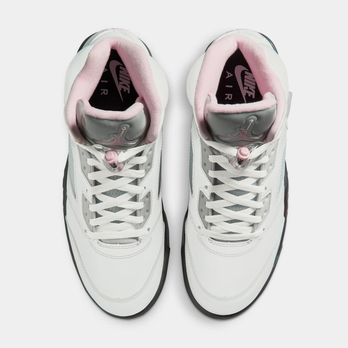 Air Jordan 5 Retro Medium Soft Pink Mens Lifestyle Shoes (White/Medium Soft Pink/Black)