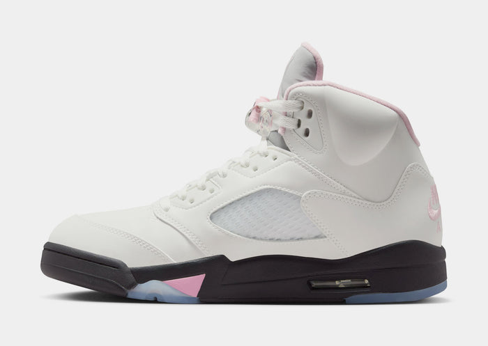 Air Jordan 5 Retro Medium Soft Pink Mens Lifestyle Shoes (White/Medium Soft Pink/Black)