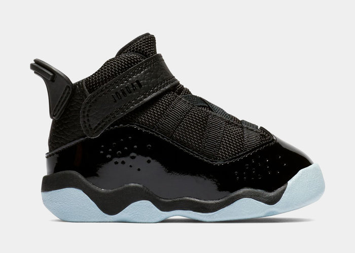 Air Jordan 6 Rings Infant Toddler Lifestyle Shoe (Black/Black)