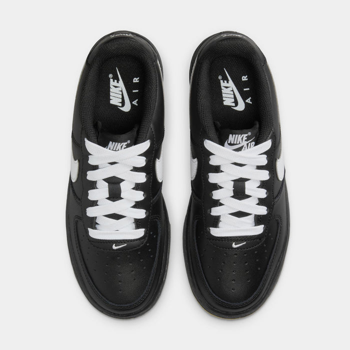 Air Force 1 '07 LV8 Grade School Lifestyle Shoes (Black/Gum Light Brown/White)