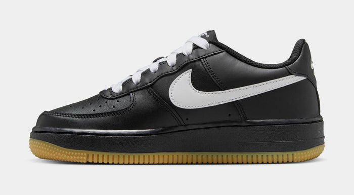 Air Force 1 '07 LV8 Grade School Lifestyle Shoes (Black/Gum Light Brown/White)