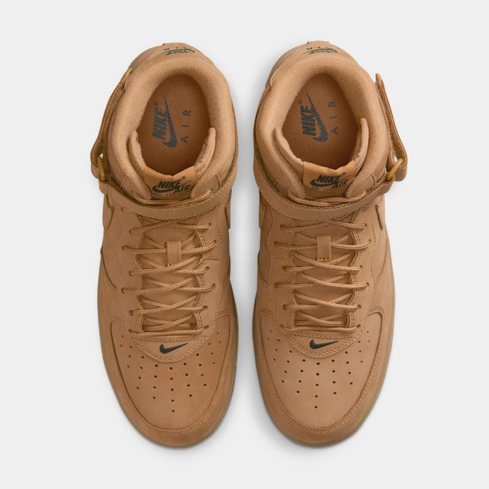 Air Force 1 '07 Mid Flax and Outdoor Green Mens Basketball Shoes (Flax/Outdoor Green)