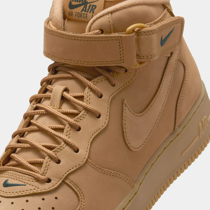Air Force 1 '07 Mid Flax and Outdoor Green Mens Basketball Shoes (Flax/Outdoor Green)