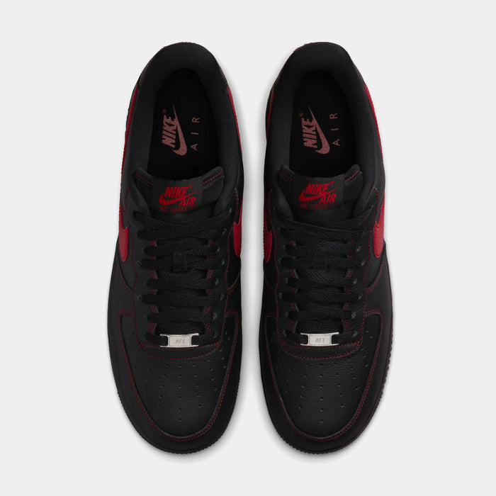 Air Force 1 Low '07 LV8 Bred Mens Lifestyle Shoes (Black/Black/University Red)